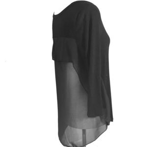 Sheer back dramatic tee shirt